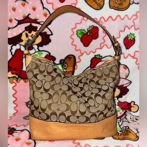 Y2K Coach Large Monogram Bucket Shoulder Bag